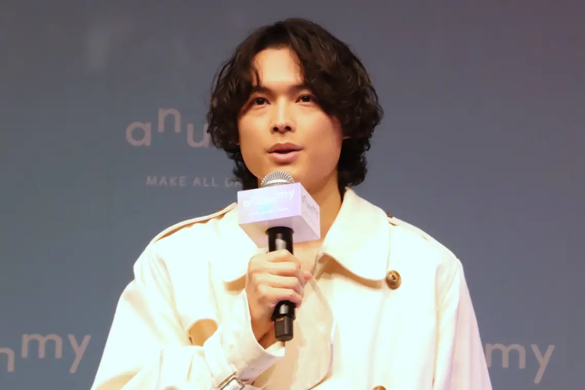 ダメージヘアケアブランド「anummy」発表会に出席した「SixTONES」の松村北斗さん